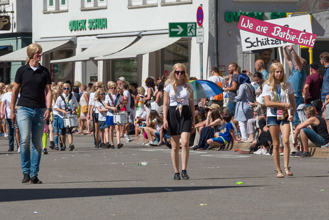 Biberacher Schützenfest 2017, Bunter Festzug der Biberacher SchülerInnen, 17. Juli 2017