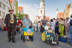 Biberacher Schützenfest 2018, Jahrgängerumzug zu den Festlokalen, 95er, 90er, 85er,80er, 75er, 70er, 65er, 60er, 50er und 40er, 14. Juli 2018