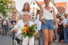 Biberacher Schützenfest 2018, Jahrgängerumzug zu den Festlokalen, 95er, 90er, 85er,80er, 75er, 70er, 65er, 60er, 50er und 40er, 14. Juli 2018