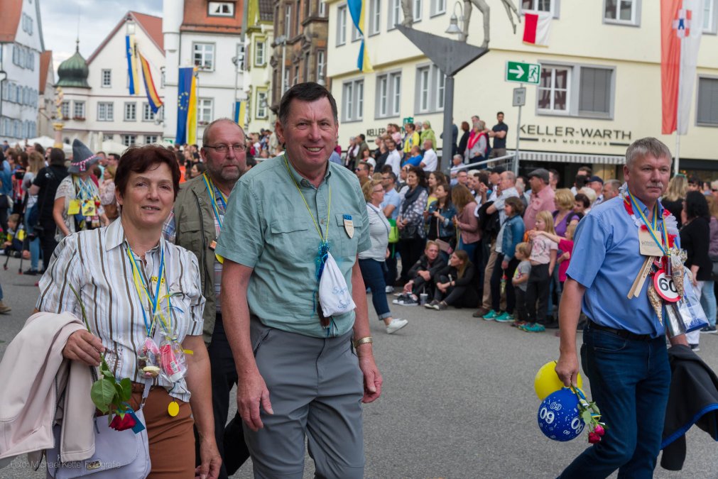 Biberacher Schützenfest 2019, Historisches Kinder- und Heimatfest, Jahrgängerumzug, Umzug der Jahrgänger zu den Festlokalen, 13. Juli 2019