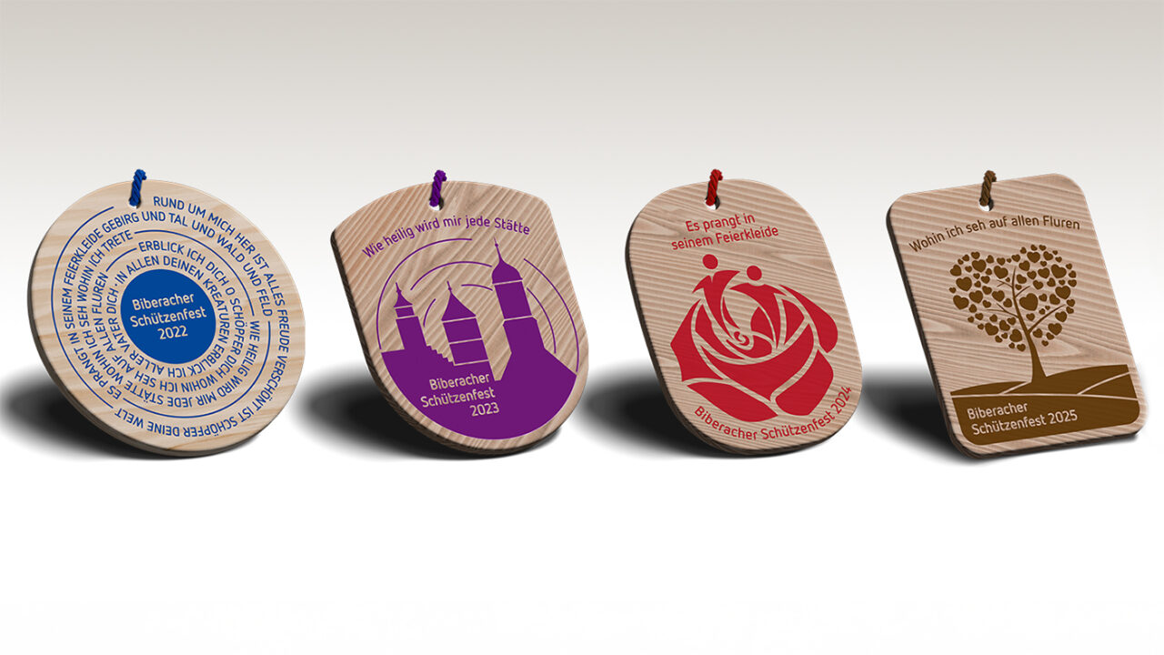 So sieht das Festabzeichen 2025 aus - Biberacher Schützenfest